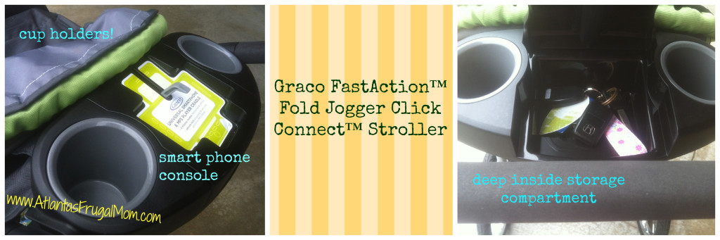 Graco FastAction™ Fold Jogger Click Connect™ Stroller parent console features