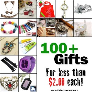 http://thebizymommy.com/100-gifts-can-buy-2-00-less/