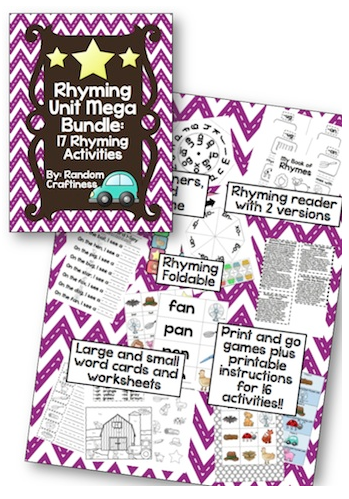 Rhyming with Preschoolers - Rhyming Unit Mega Bundle