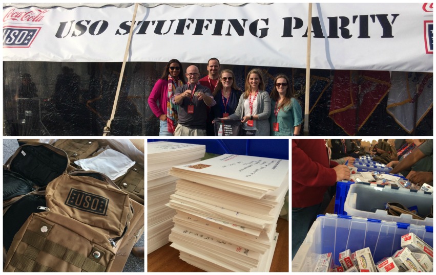 Coca-Cola's Strong Military Commitment - USO stuffing party